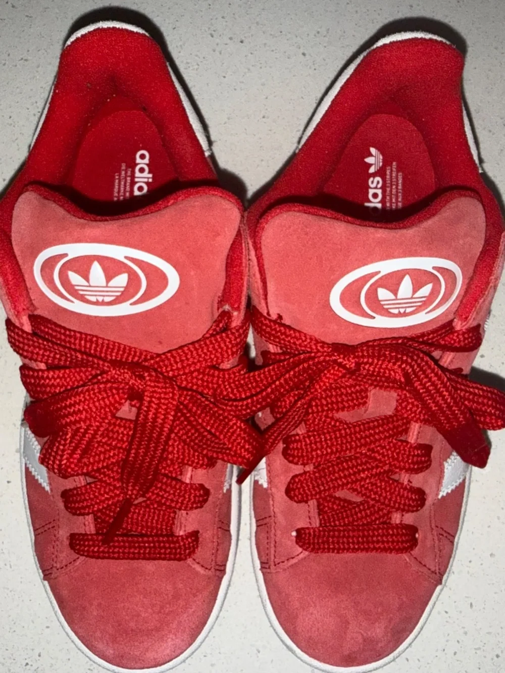 LIKE NEW** Red Adidas Campus Sneakers kids 5.5/womens 7!